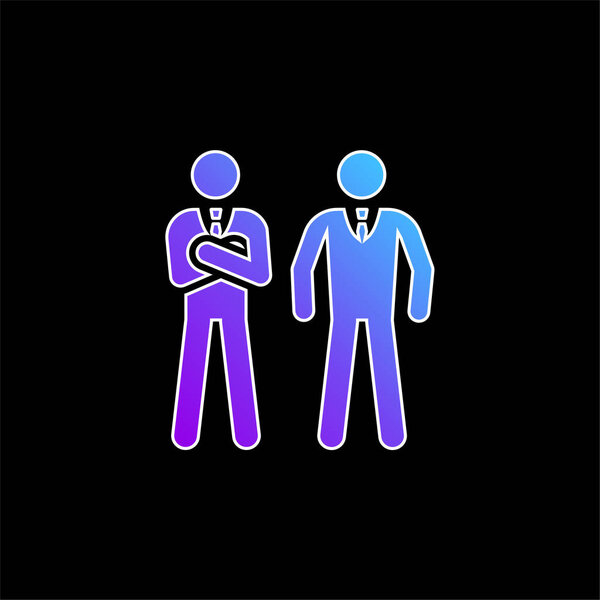 Guardaespaldas Icono Vector Gradiente Azul — Vector de stock