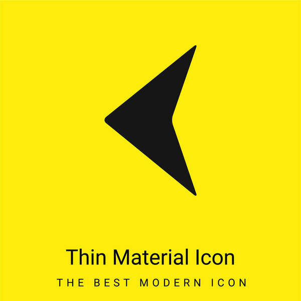 Arrow Pointing Left minimal bright yellow material icon