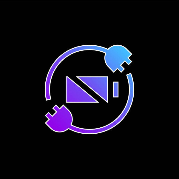 Battery Status blue gradient vector icon