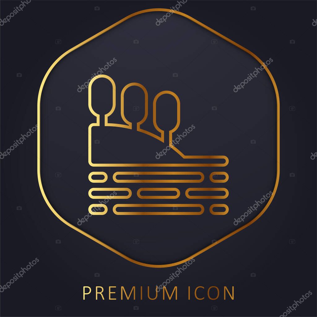 Bay golden line premium logo or icon