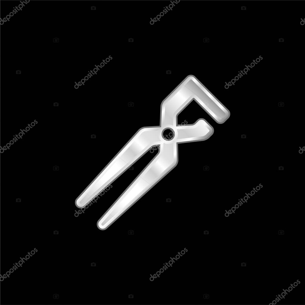 Big Clippers silver plated metallic icon