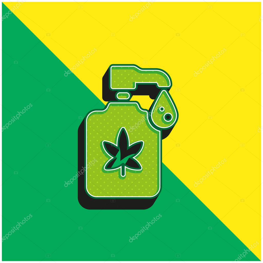 Body Lotion Green and yellow modern 3d vector icon logo