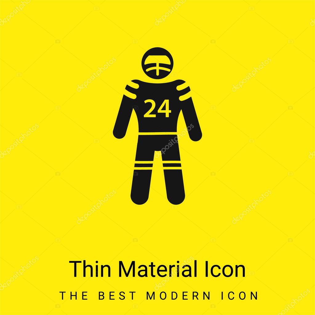 American Football Player minimal bright yellow material icon