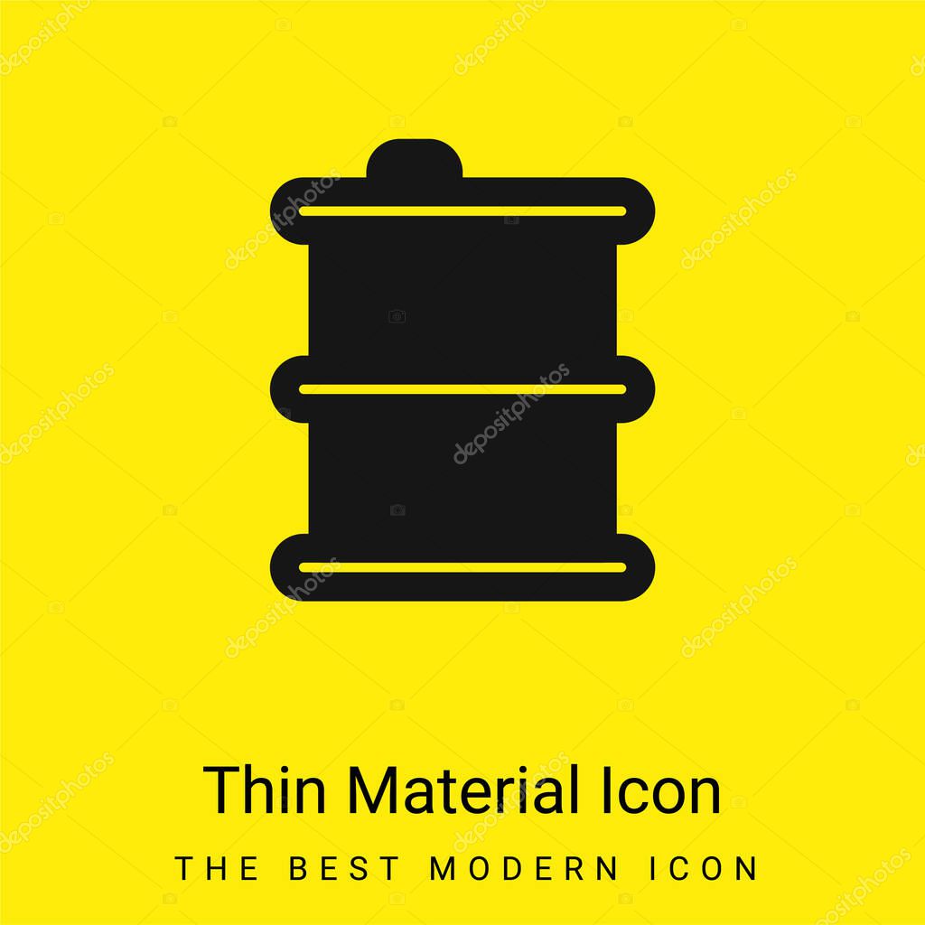 Barrel minimal bright yellow material icon