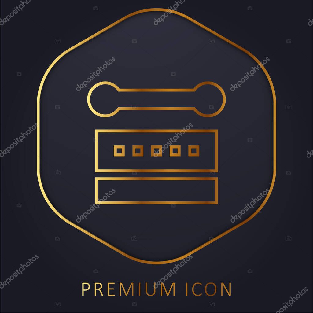 Bodhr n golden line premium logo or icon