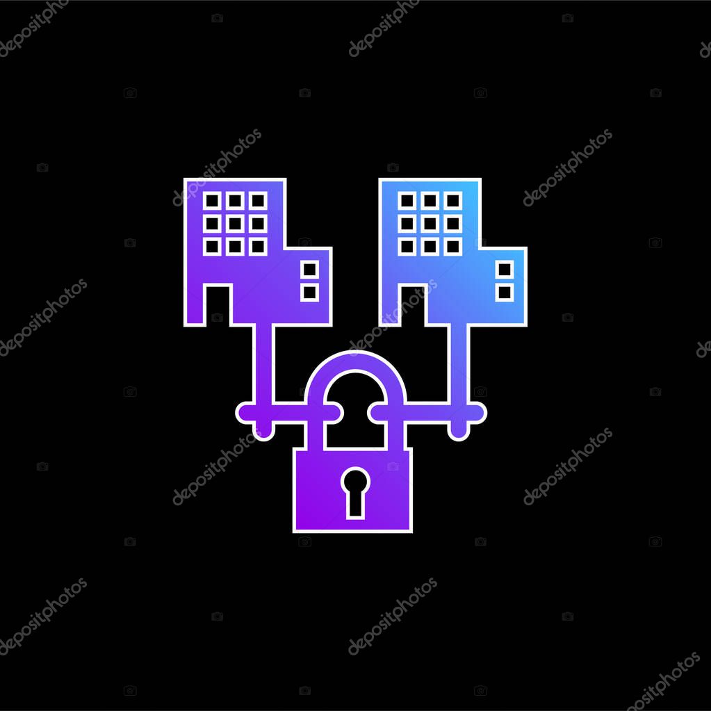 B2b blue gradient vector icon