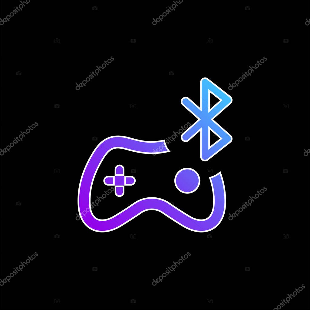 Bluetooth blue gradient vector icon