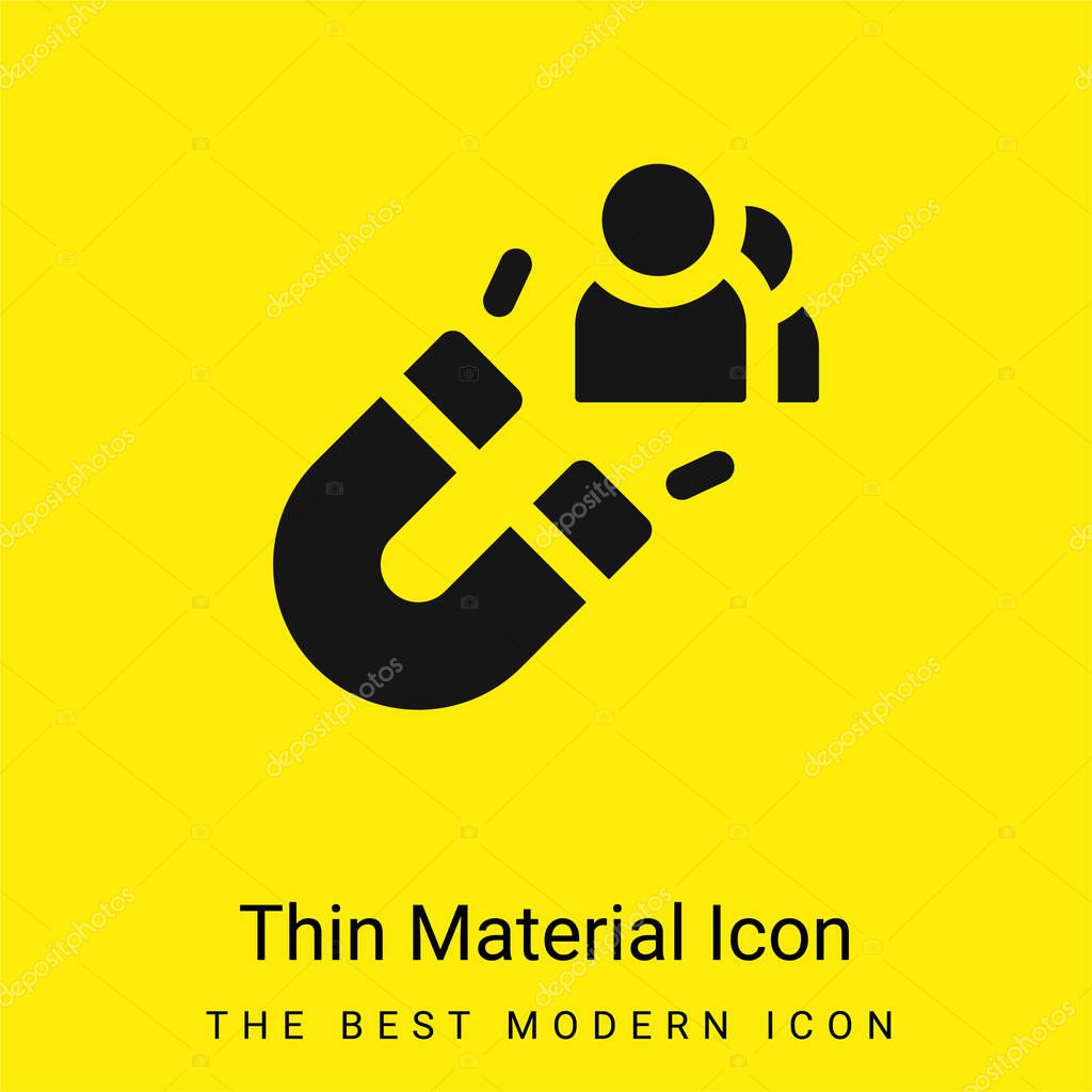 Attract Customers minimal bright yellow material icon