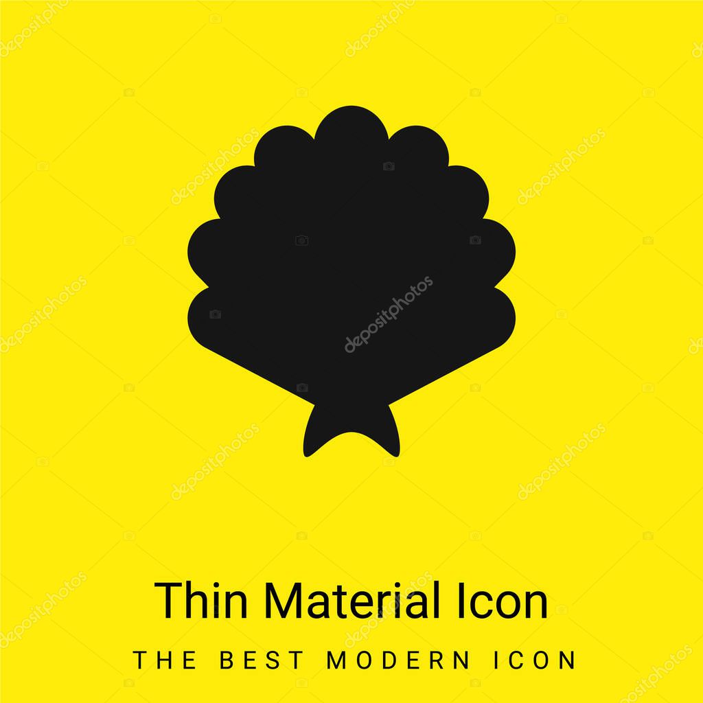 Big Shell minimal bright yellow material icon