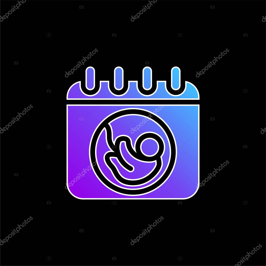 Birth blue gradient vector icon