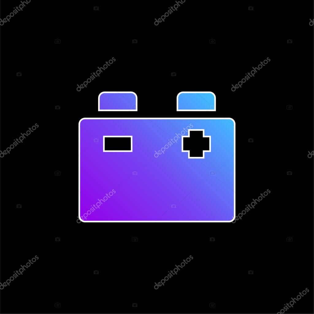 Battery blue gradient vector icon