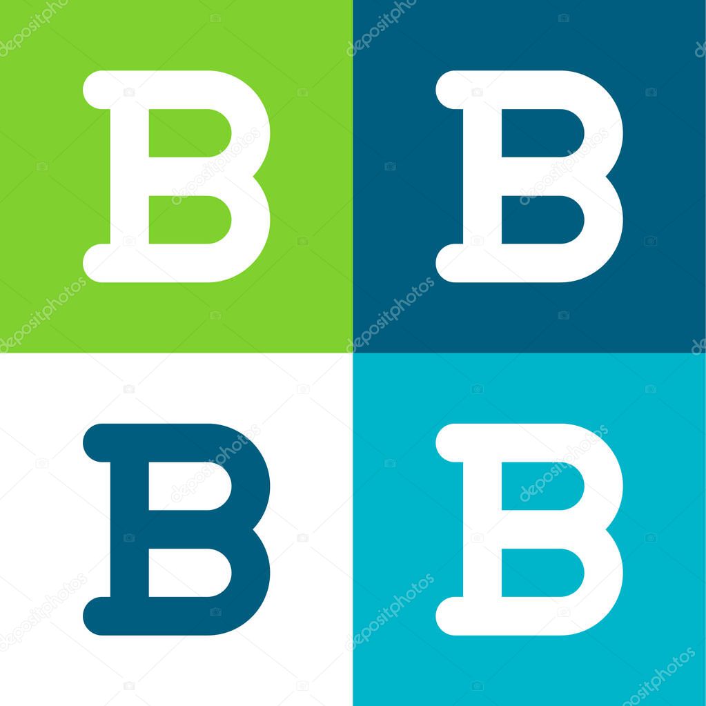 Bold Flat four color minimal icon set