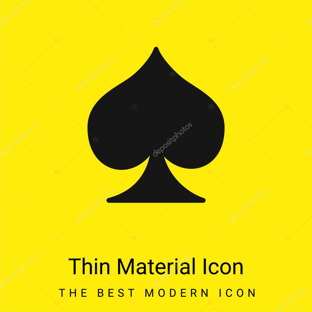 Ace Of Spades minimal bright yellow material icon