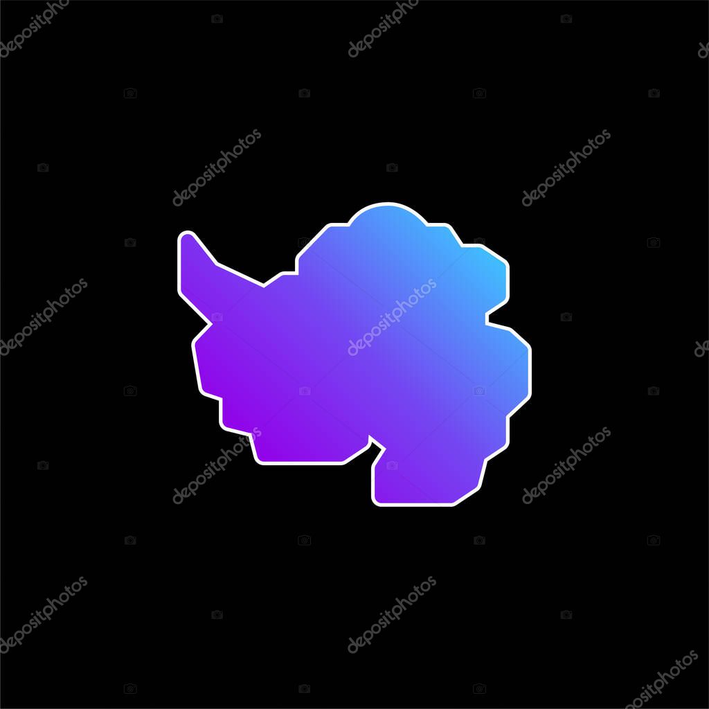 Antarctic blue gradient vector icon