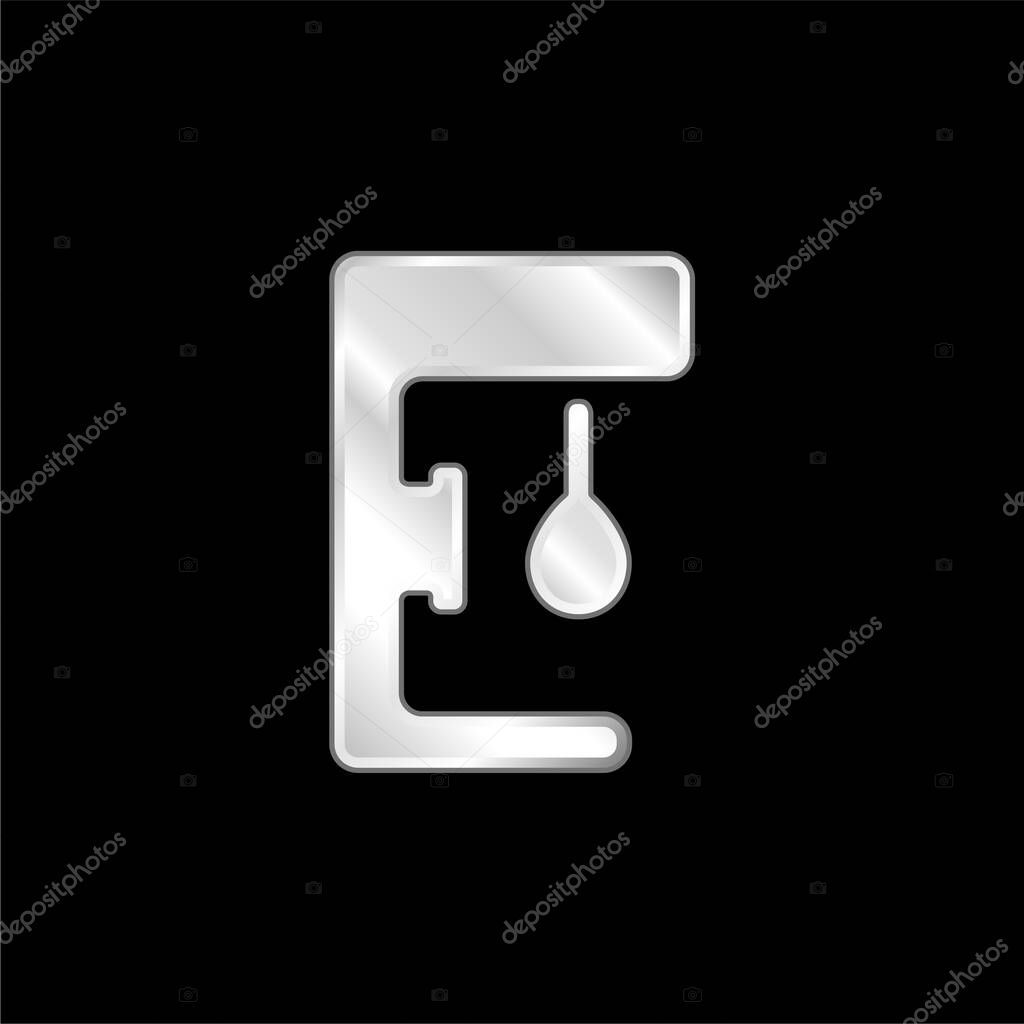 Boxing Ball silver plated metallic icon