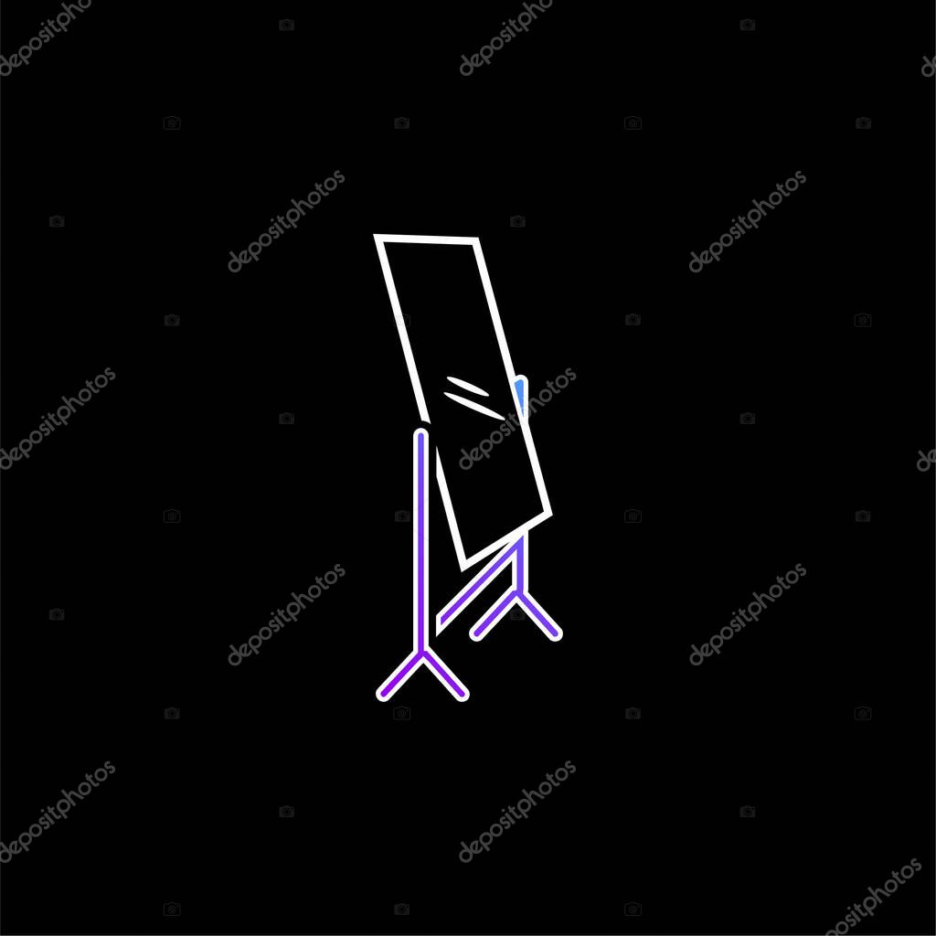 Bedroom Mirror blue gradient vector icon