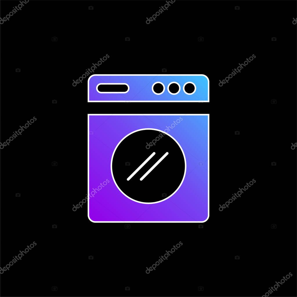 Big Washing Machine blue gradient vector icon