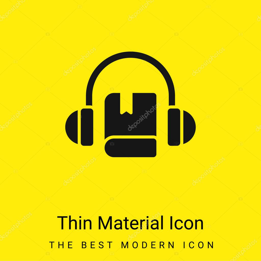 Audio Book minimal bright yellow material icon