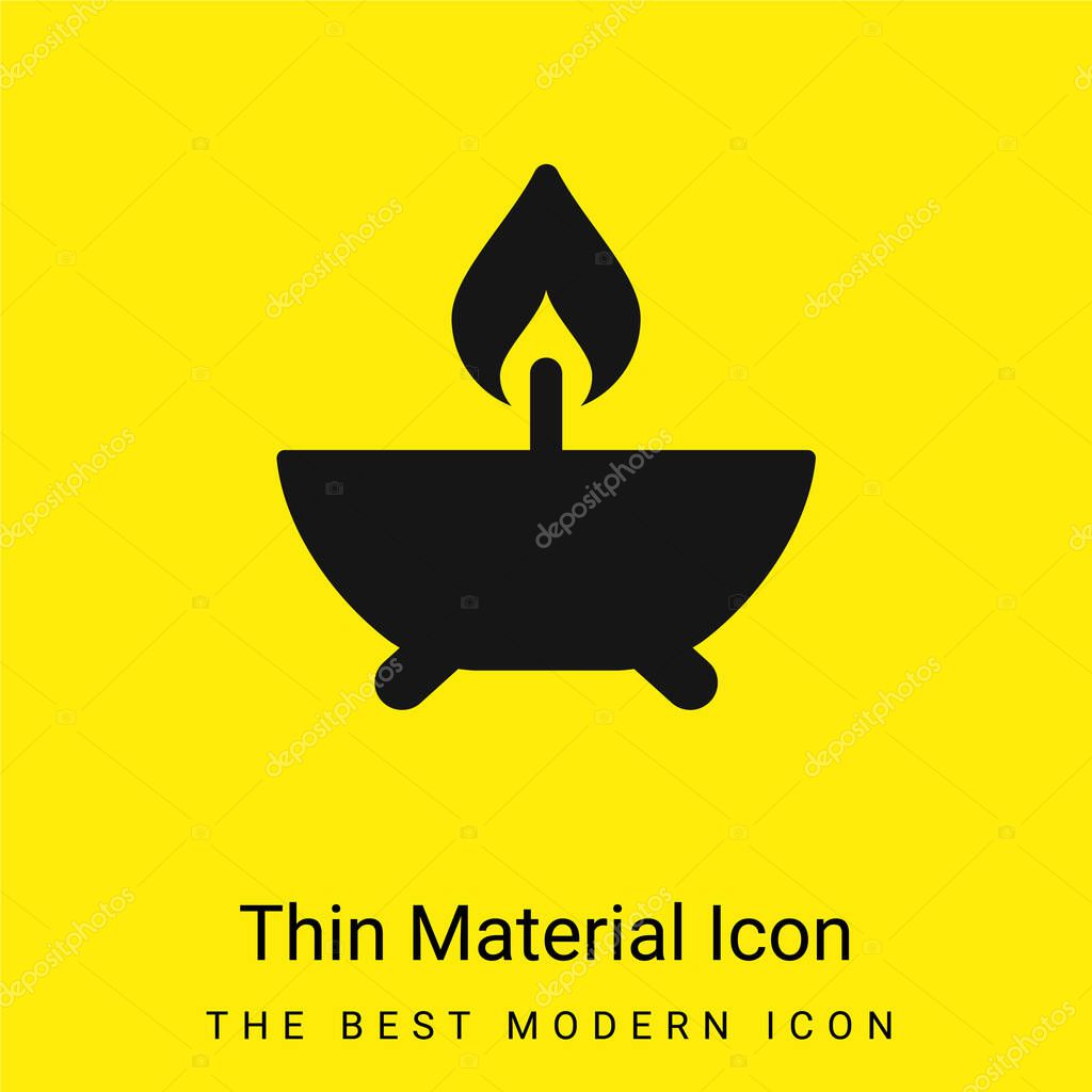 Aromatherapy minimal bright yellow material icon