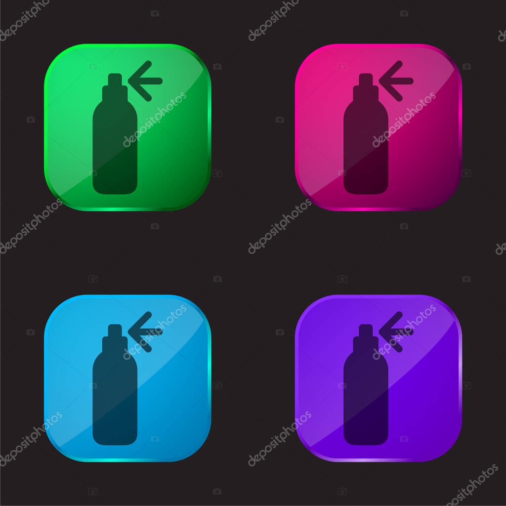 Beauty Perfume four color glass button icon