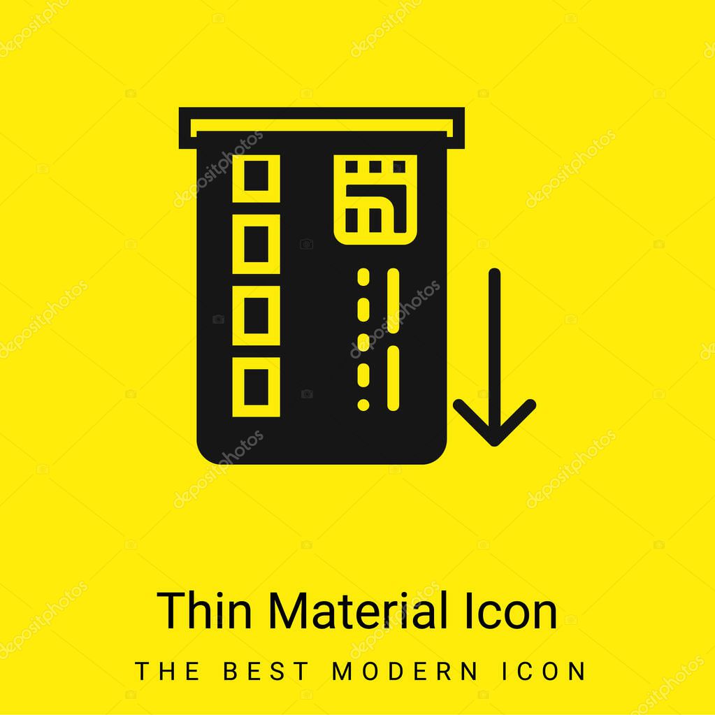 Atm minimal bright yellow material icon
