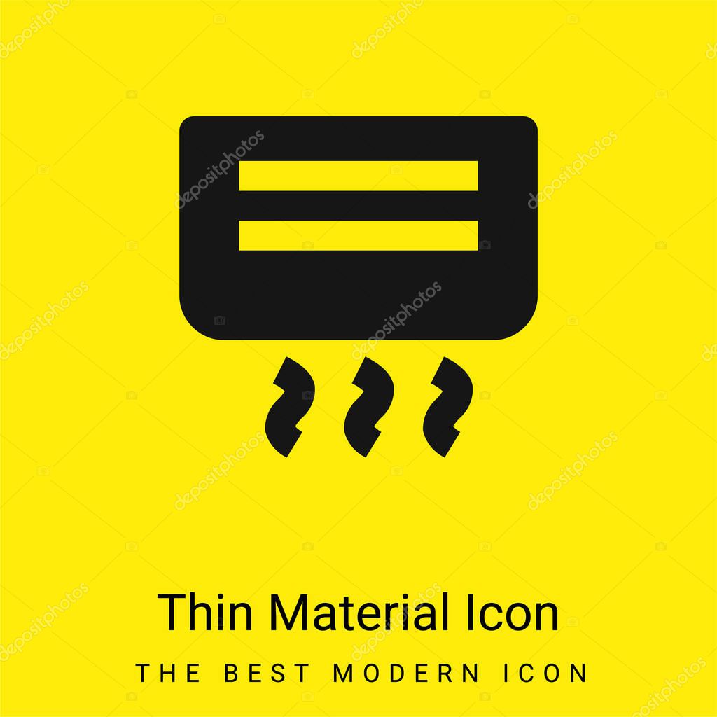 Air Conditioner minimal bright yellow material icon