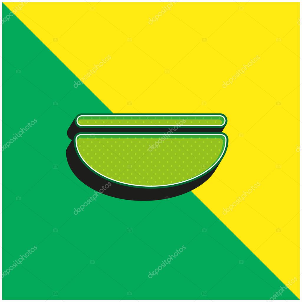 Balance Green and yellow modern 3d vector icon logo