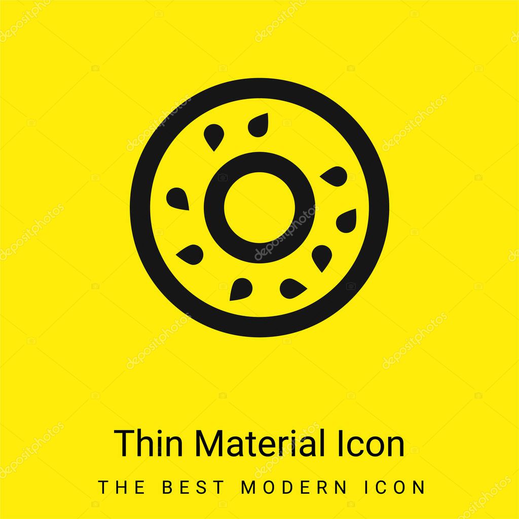 Bagel minimal bright yellow material icon