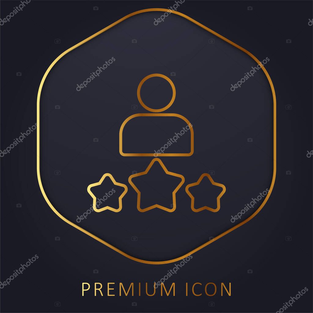 Best Employee golden line premium logo or icon