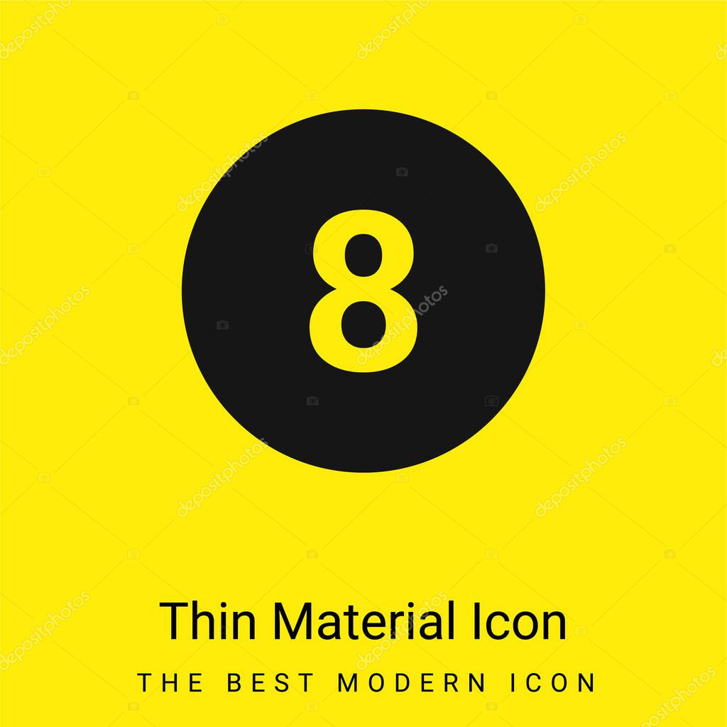 Billiards minimal bright yellow material icon