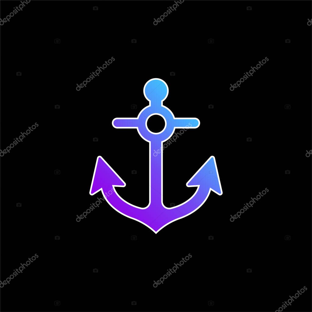 Anchor blue gradient vector icon