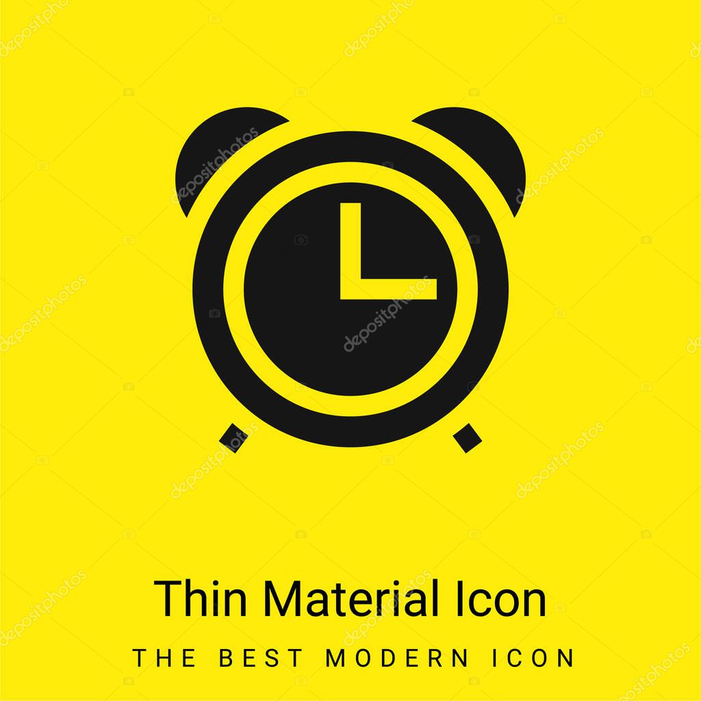 Alarm Clock minimal bright yellow material icon