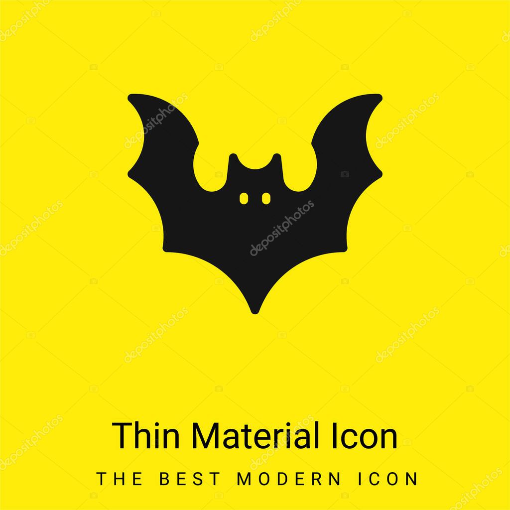 Bat minimal bright yellow material icon