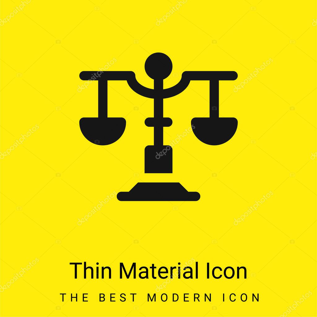 Balance minimal bright yellow material icon