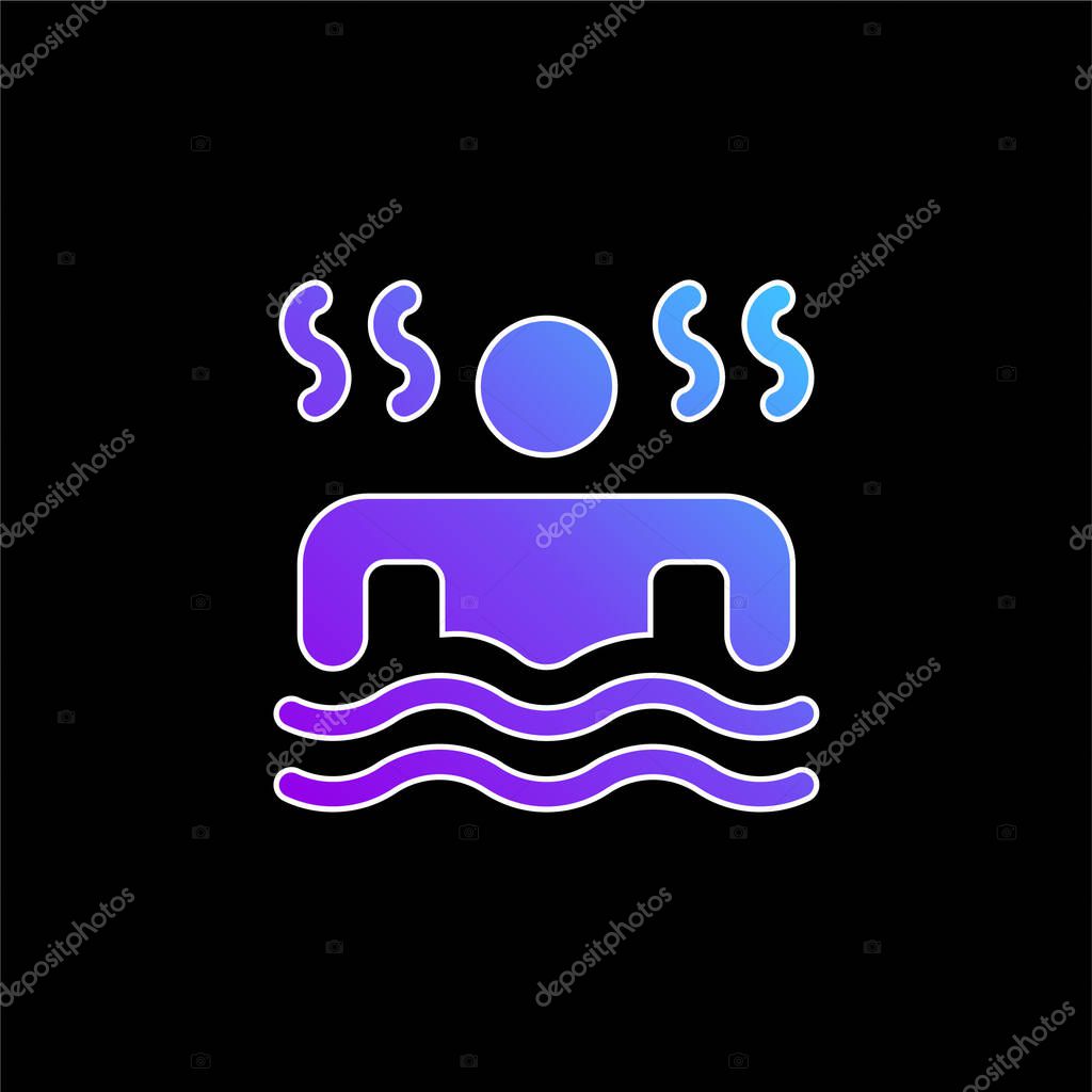 Bath blue gradient vector icon