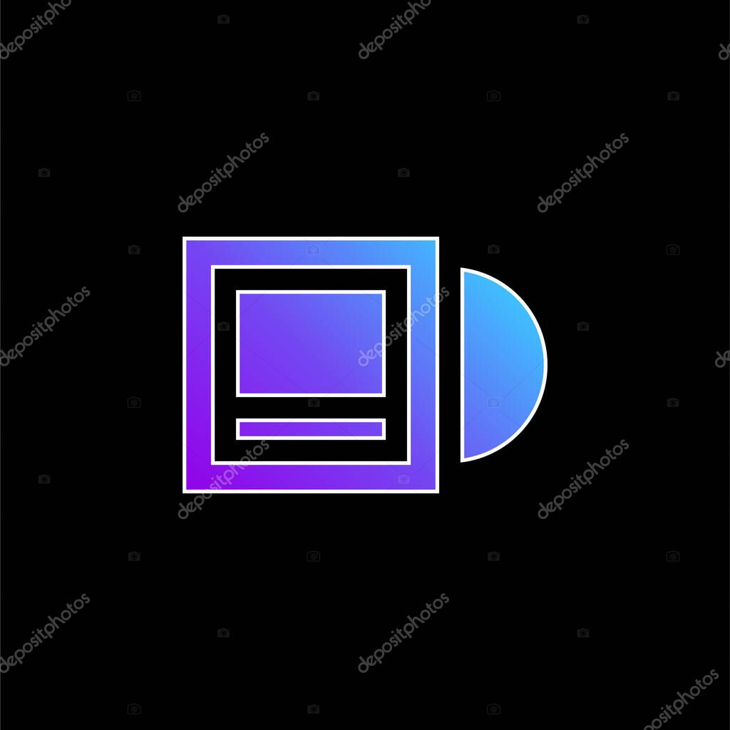 Album blue gradient vector icon