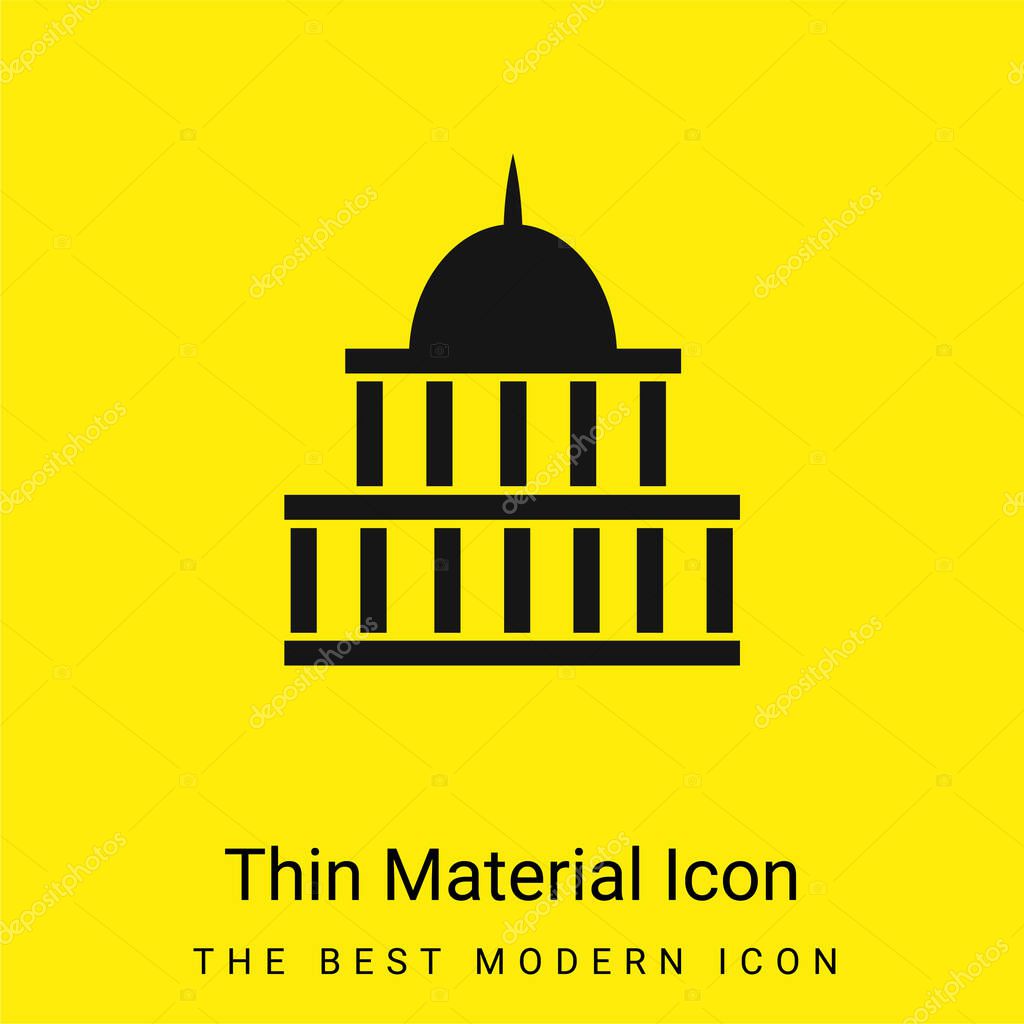 American Government Building minimal bright yellow material icon