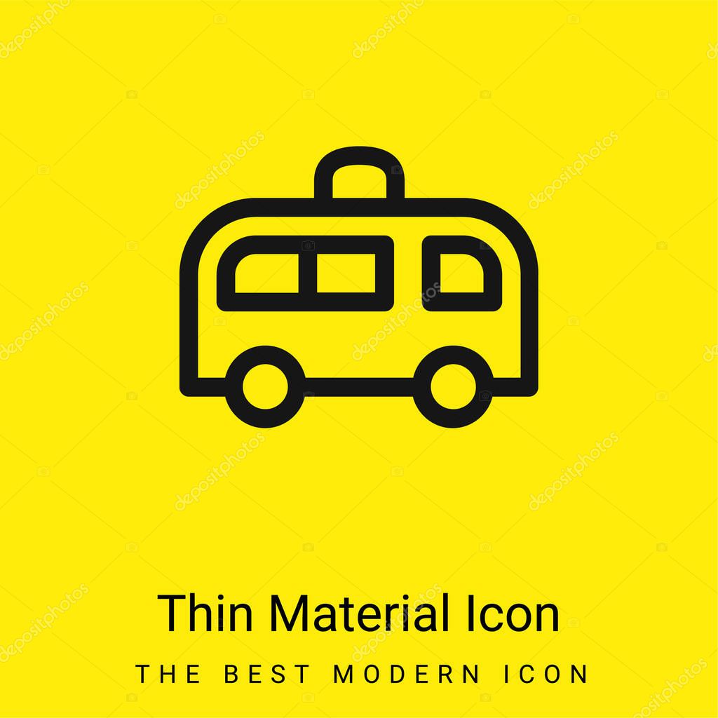 Ambulance minimal bright yellow material icon