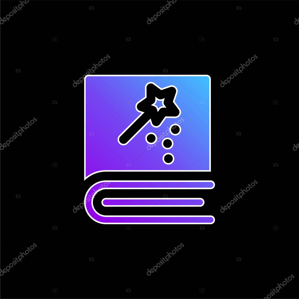 Book blue gradient vector icon
