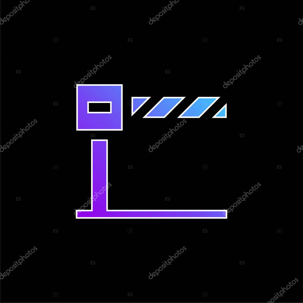 Barrier blue gradient vector icon
