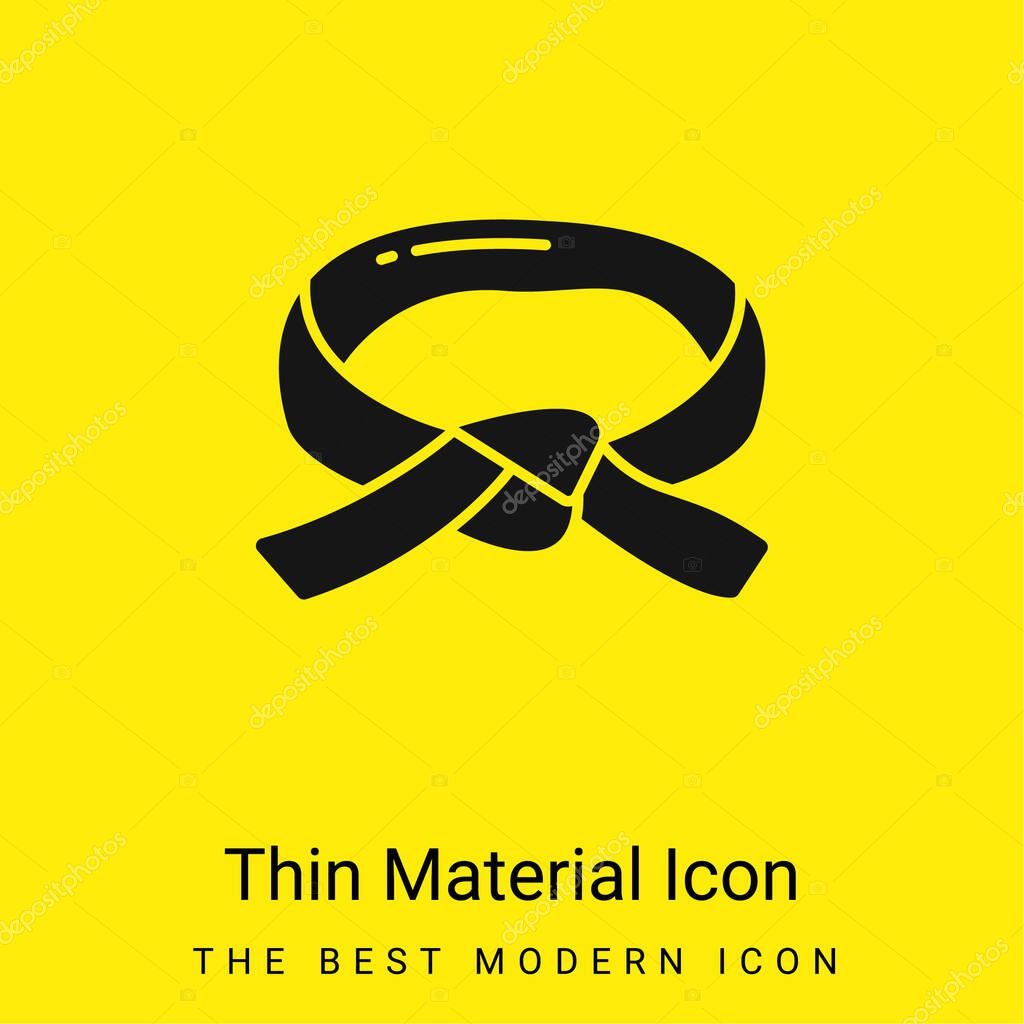 Black Belt minimal bright yellow material icon