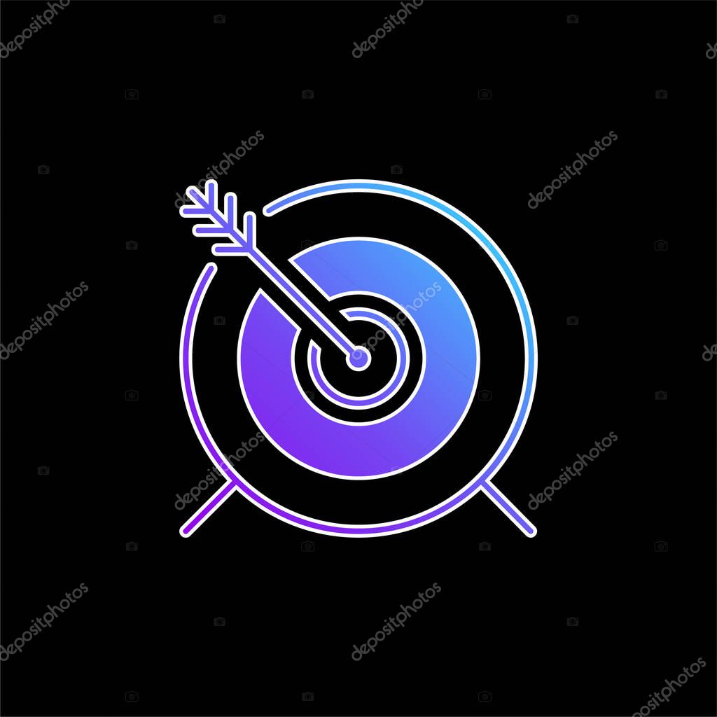 Archery blue gradient vector icon