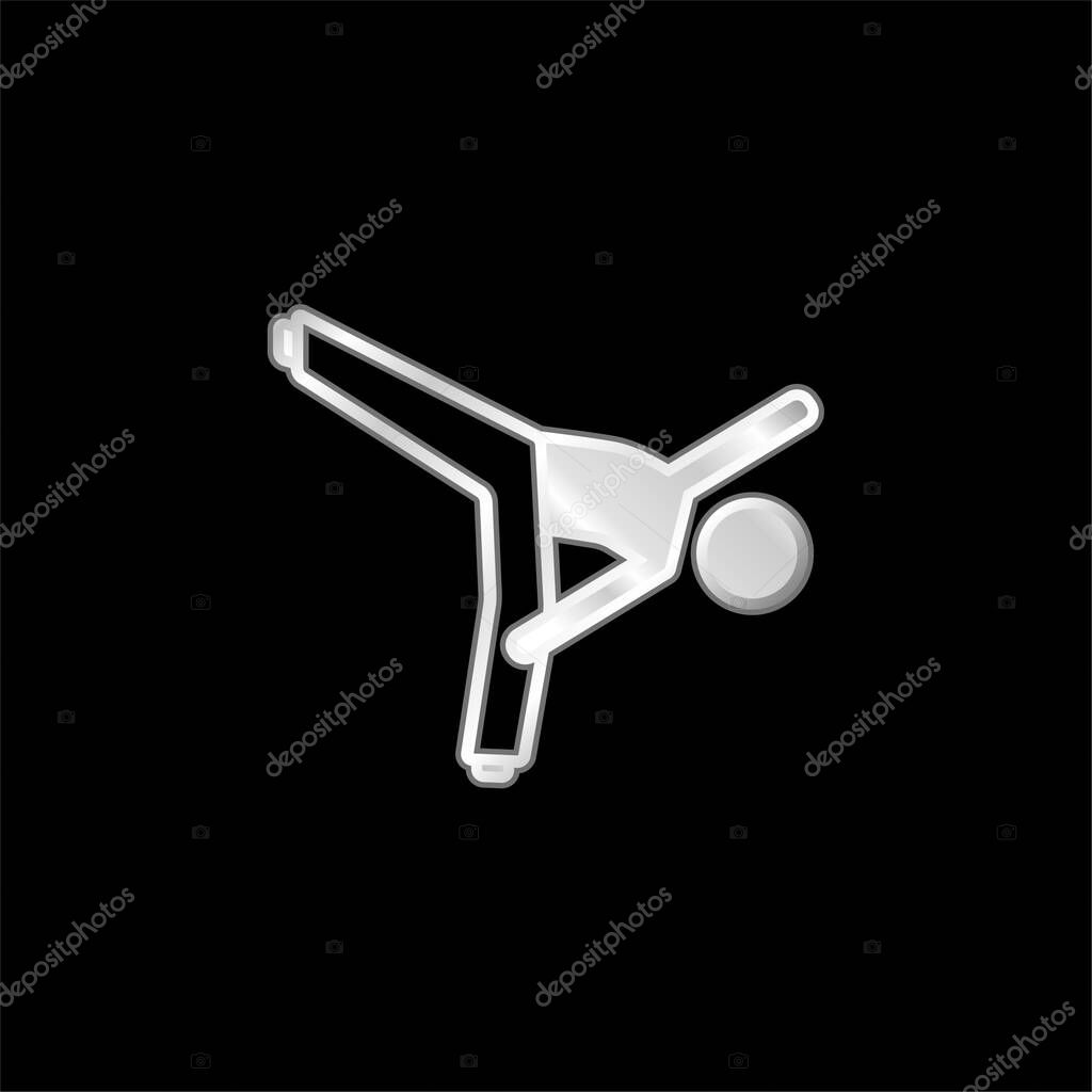 Boy Up Kick silver plated metallic icon