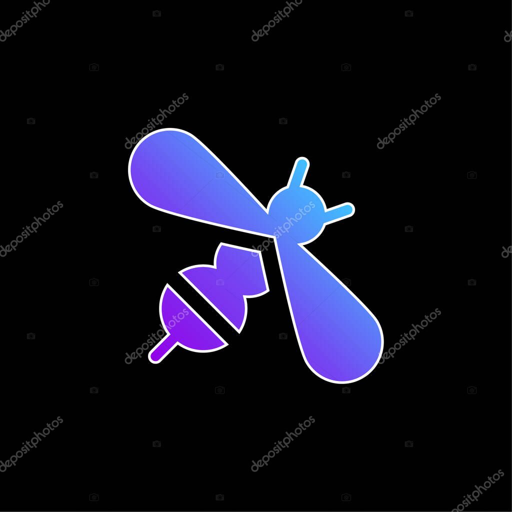 Bee blue gradient vector icon