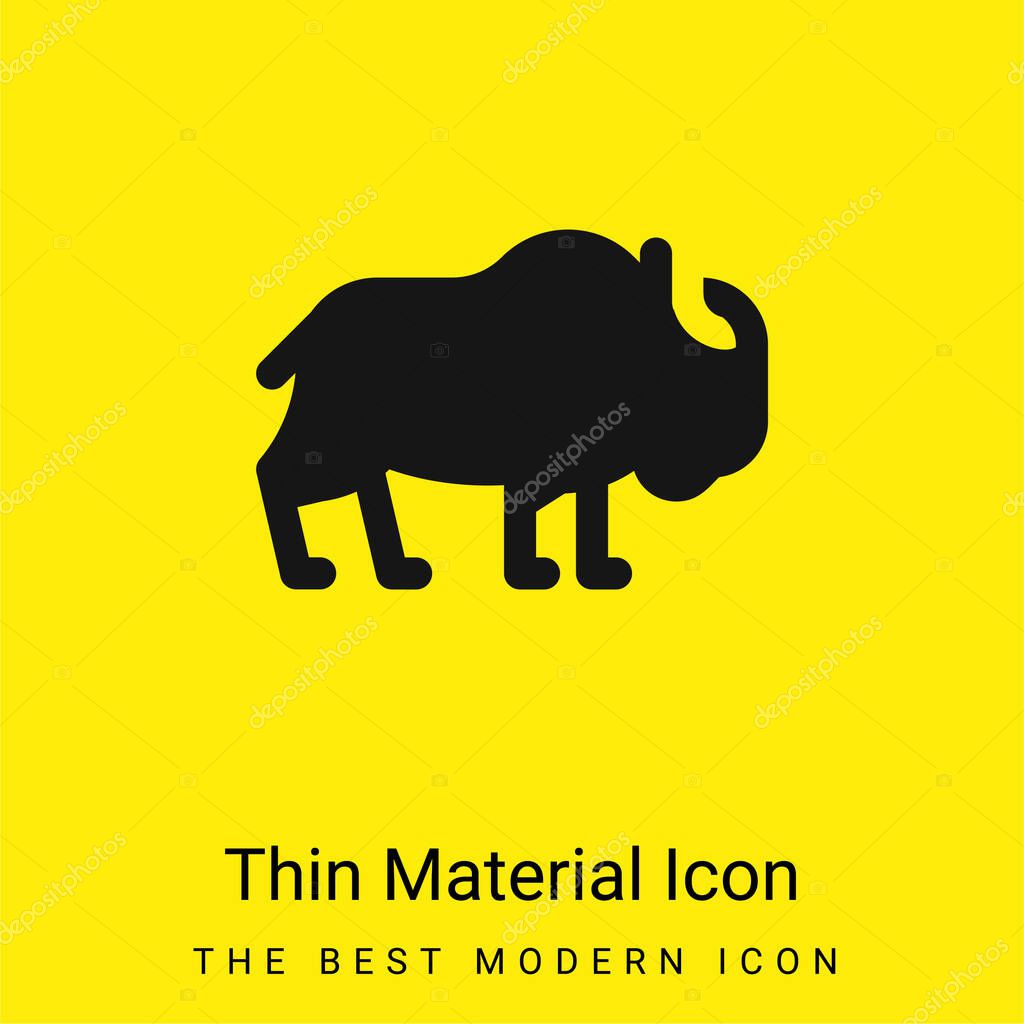Bison minimal bright yellow material icon