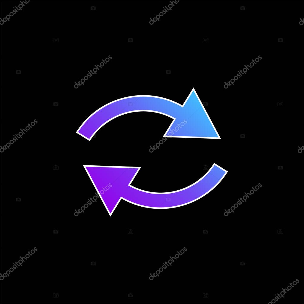Arrows Couple blue gradient vector icon