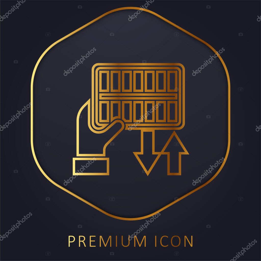 Air Filter golden line premium logo or icon