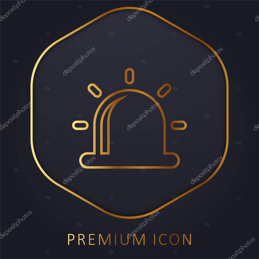 Alarm golden line premium logo or icon