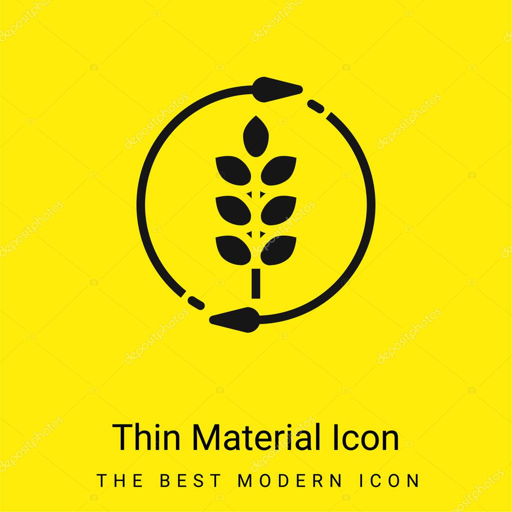 Agronomy minimal bright yellow material icon