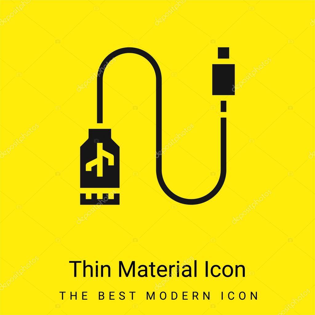 Adapter minimal bright yellow material icon